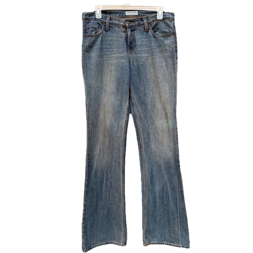 Y2K American Eagle Jeans Womens 4 Long Favorite Fit bootcut Stretch Distressed.